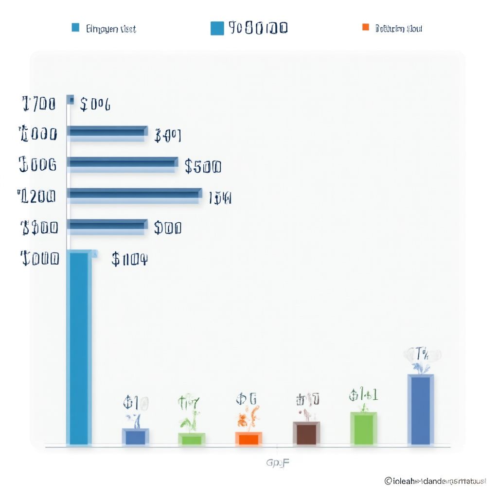 Gráfico de ahorro económico con autos eléctricos